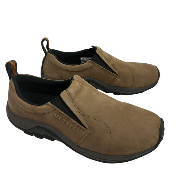 Merrell Jungle Moc Slip-On Hiking Casual Shoes Men’s 9.5W Brown Nubuck Leather main image 6